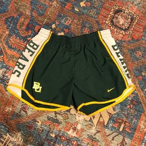 Nike Green and Gold Baylor Bears Shorts